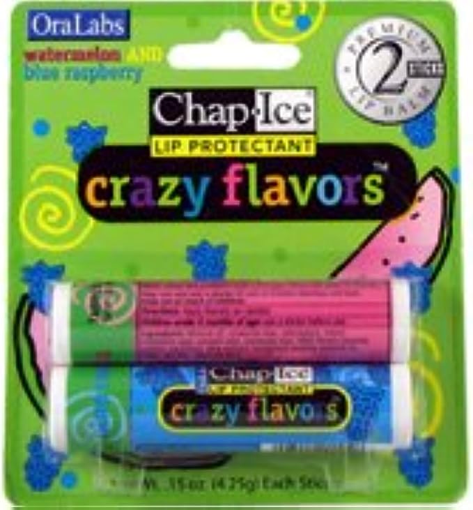 Chap Ice CHAPICE CRAZY FLAVORS LIP BALM WATERMELON AND BLUE RASPBERRY 2 STICKS - Image 4